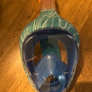Full Face Snorkel Mask - Blue and Green